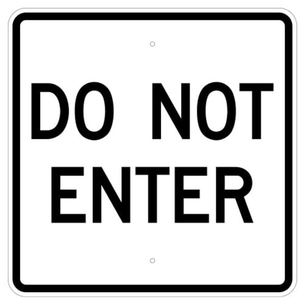 Do Not Enter Sign, Black Thumbnail