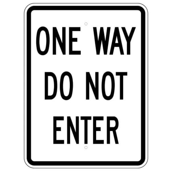 One Way Do Not Enter Sign Thumbnail