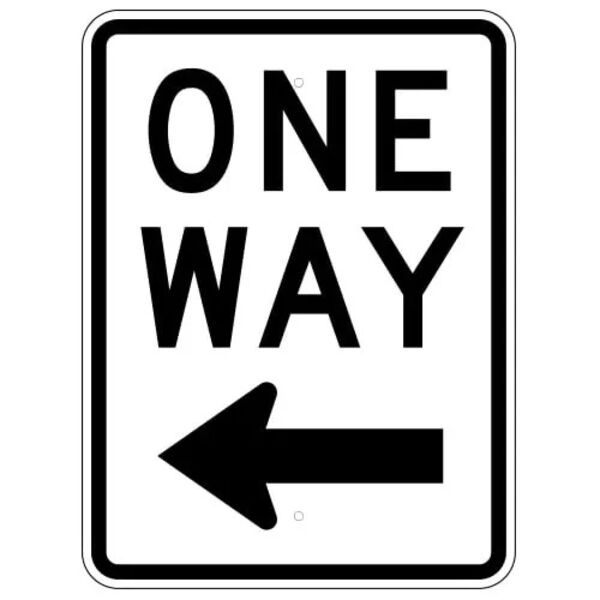 One Way Sign, with Left Arrow Thumbnail